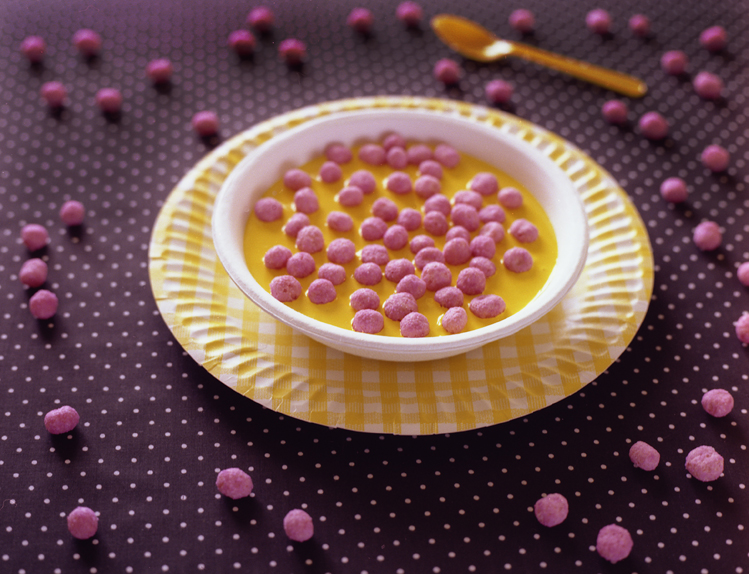 photo of pink cereal